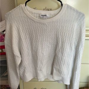 BB Dakota by Steve Madden white cable knit sweater
